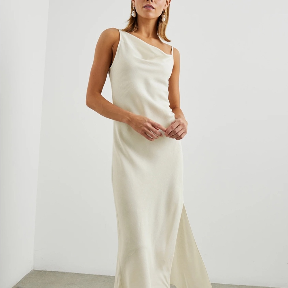 Rails Cream One Shoulder Dress